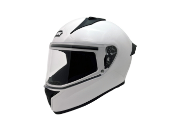 ModCycles - Full Face MMG Helmet. Model Bolt. Color: Shiny White. DOT APPROVED